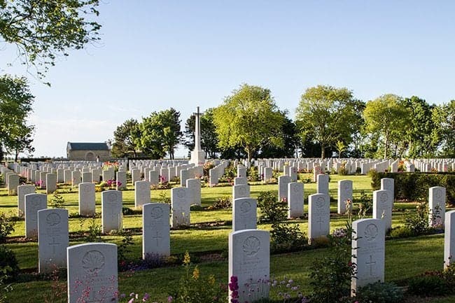 thousand graves in Bény-sur-Mer Canadian War Cemetery