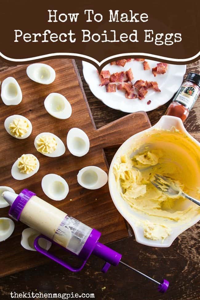 I love a good hard boiled egg and it's taken me years to learn How To Make Perfect Hard Boiled Eggs! This is a great no-fail method if you follow all the tips! #eggs #boiledeggs #hardboiled #deviledeggs 