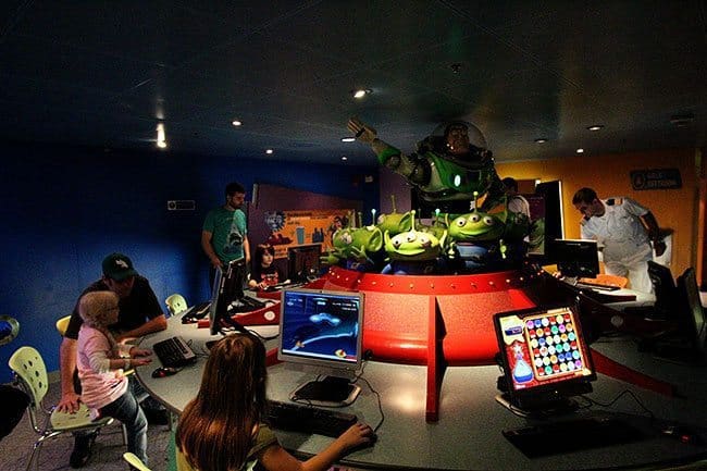 The kids club room filled with entertainment for the kids, both technological and old-fashioned
