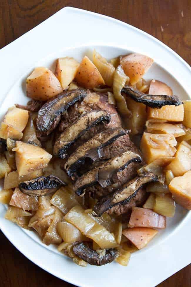 Crockpot Steak and Potatoes - Together as Family