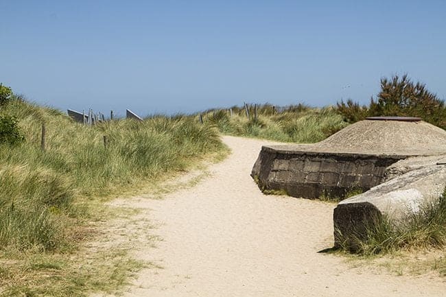 German bunkers in the peaceful Juno Beach