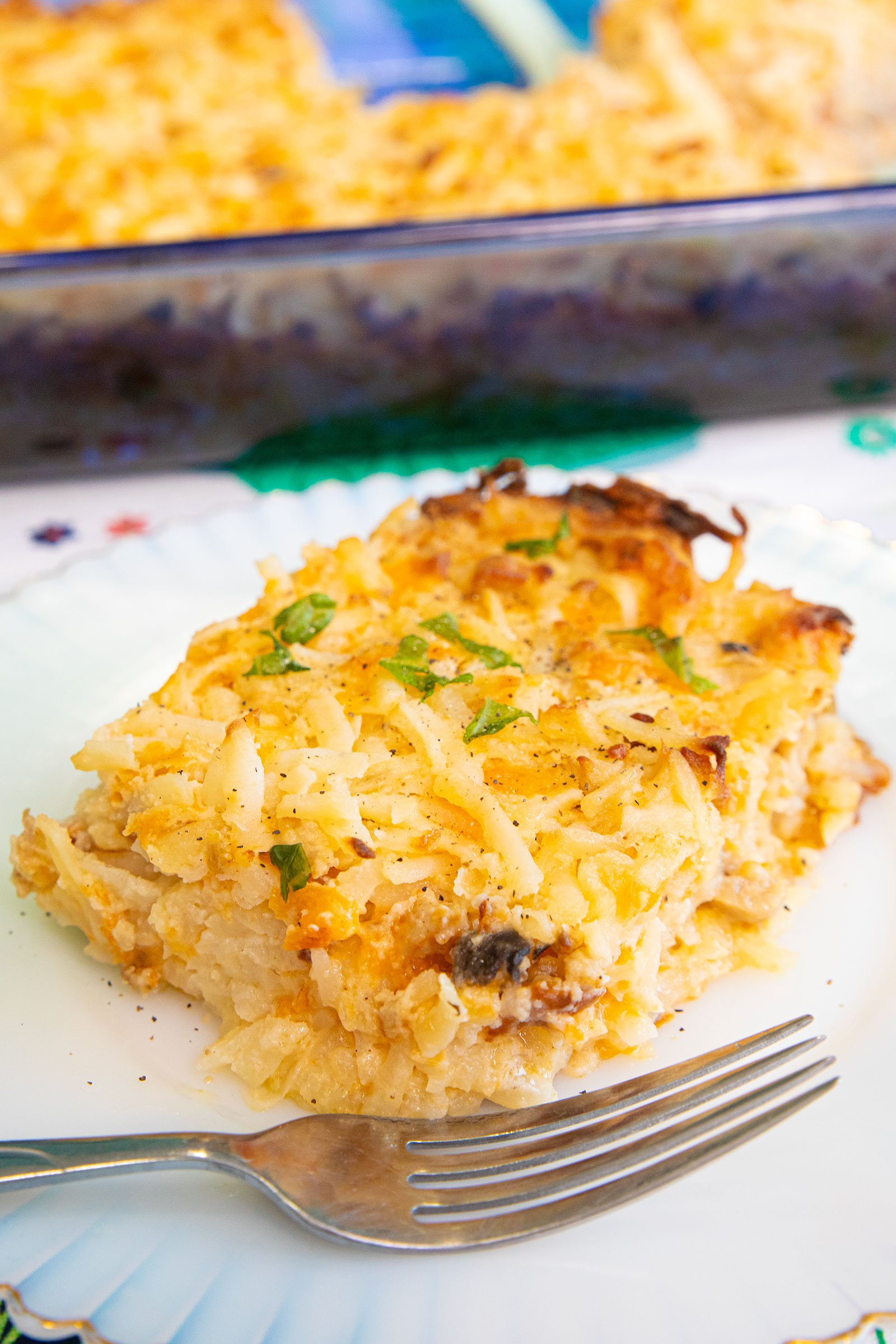 Cheesy Mushroom & Sausage Breakfast Casserole