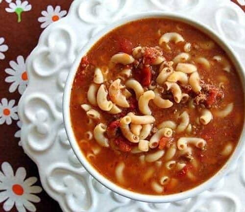 Classic Beef Tomato Macaroni Soup The Kitchen Magpie