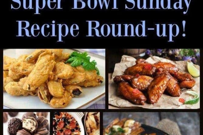 Collage of Super Bowl 2018 Recipes Round Up