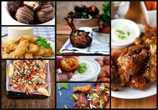 Collage of Super Bowl 2018 Recipes Round Up