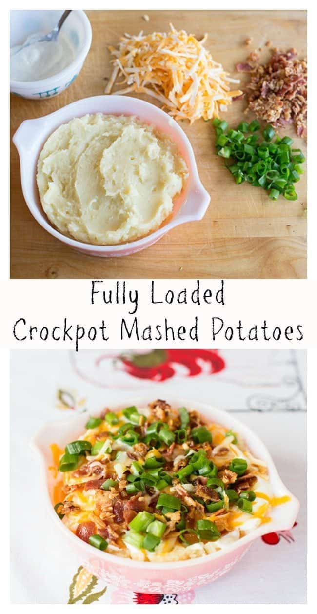 Fully Loaded Crock Pot Mashed Potatoes from @kitchenmagpie 