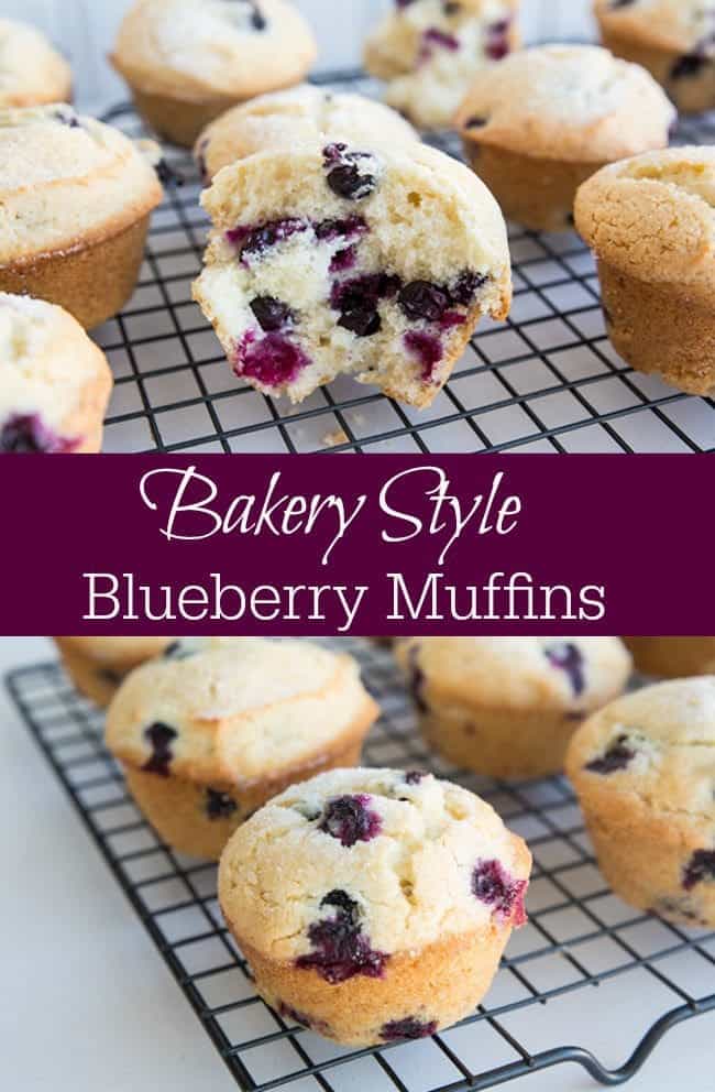 How to make The best blueberry muffins ever, thanks to a couple of secret ingredients in the batter! These blueberry muffins are perfection! #muffins #blueberry #muffins