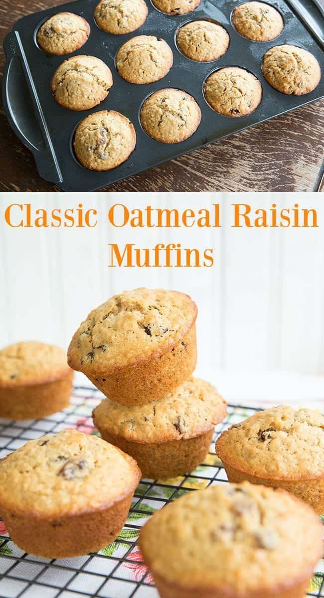 Classic Oatmeal Raisin Muffins