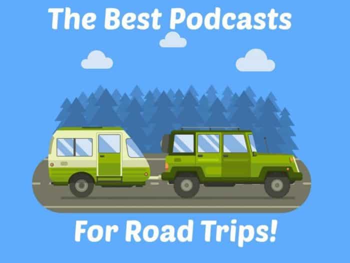 The Best Podcasts for Road Trips Graphics