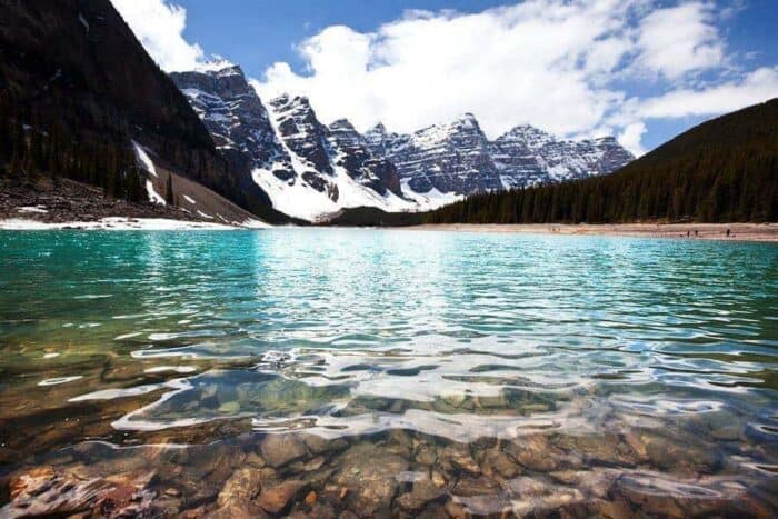  beautiful view of mountains and lake