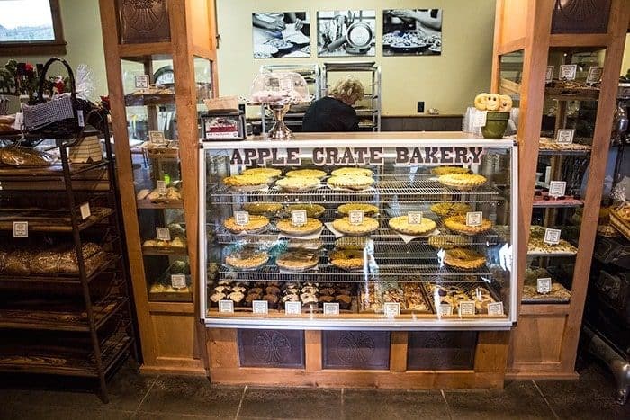 fresh pies in apple crate bakery