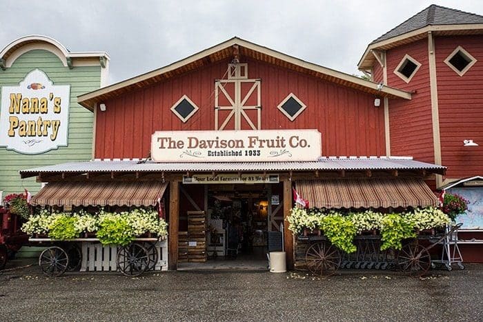 The Davison Orchards in Vernon, British Columbia - photo of Orchard and Market