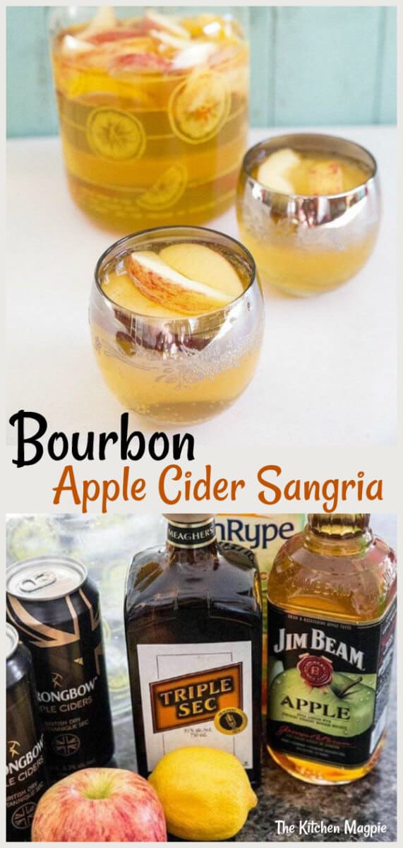 How to make an amazing Bourbon Apple Cider Sangria. This cider sangria is perfect for summer and fall sipping! #apple #cider #sangria #bourbon #oocktail