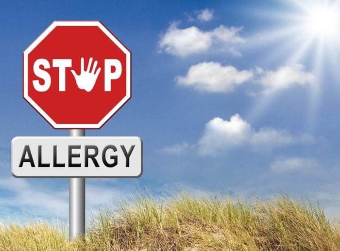 stop allergy signage