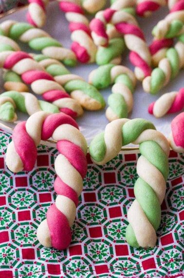 cherry and mint flavor Retro Betty Crocker Candy Cane Cookies