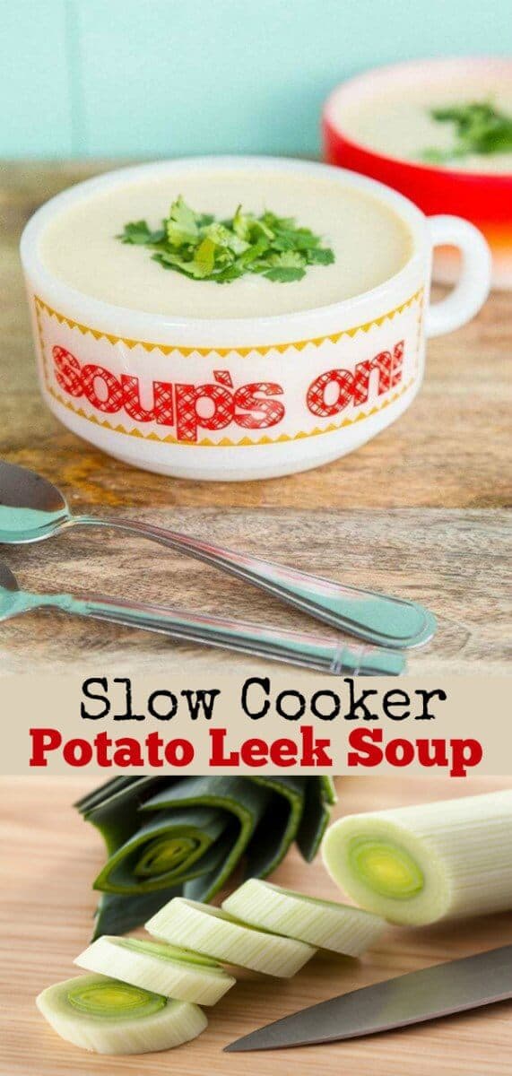 How to make a delicious but super easy potato leek soup! This potato leek soup can also be made dairy free as well, without sacrificing the taste. #leeks #potato #soup
