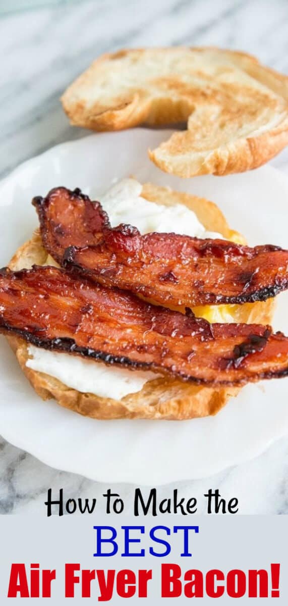 How to Make Bacon in Your Air Fryer! It's so easy you won't make bacon any other way again! You can also make a delicious BBQ sauce bacon, give it a try! #bacon #airfryer 