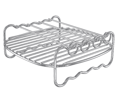 stainless double rack for airfryer 