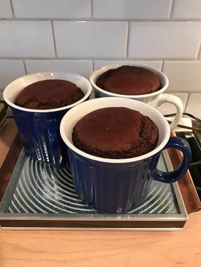 3 mugs of freshly baked gingerbread