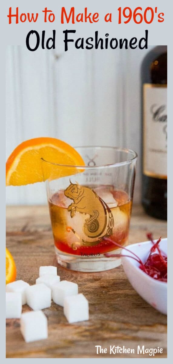 Get the perfect Old Fashioned Cocktail Recipe and learn how to make a 1960's Don Draper Old Fashioned Cocktail, the way Don would have liked it. #cocktail #whiskey #oldfashioned