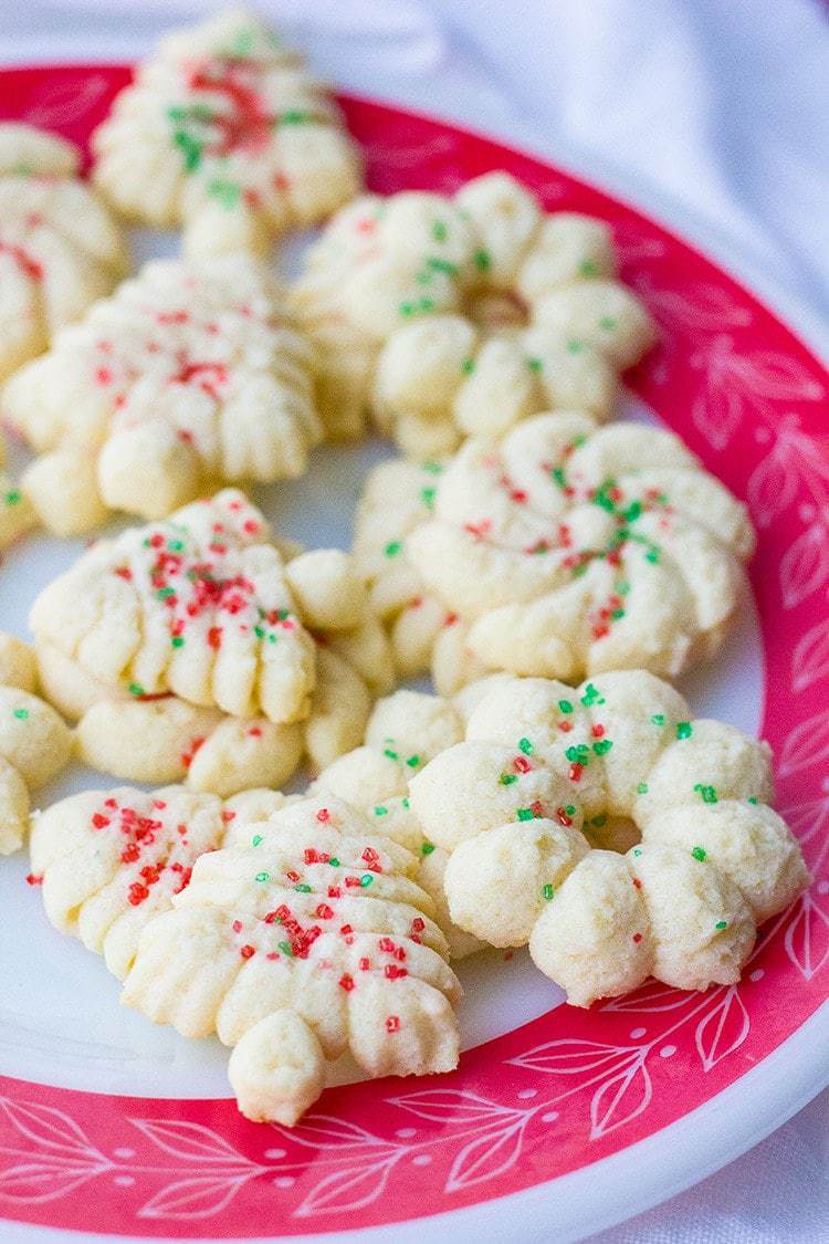 Classic Christmas Spritz Cookies Recipe - Mom Loves Baking