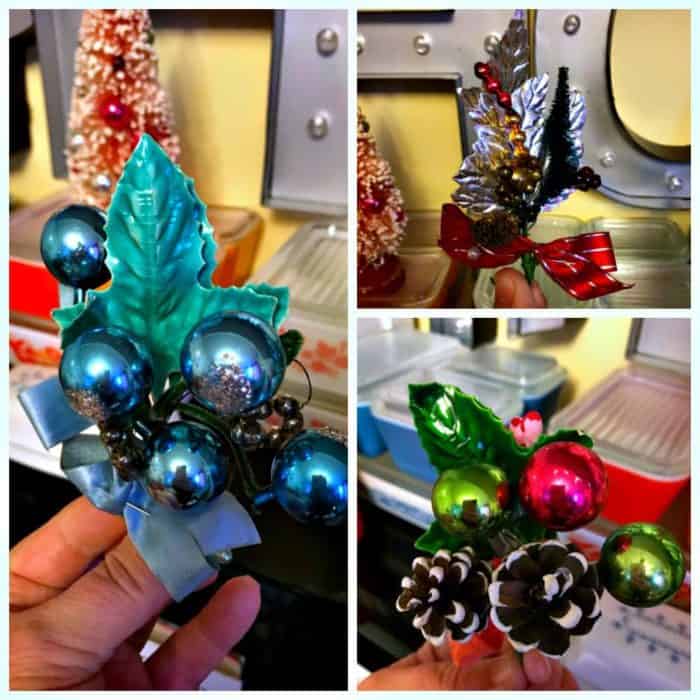 Christmas corsages with different colors
