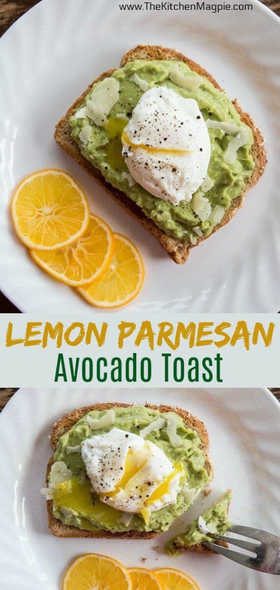 This is the perfect avocado toast recipe : easy, healthy and delicious! You use lemon juice and Parmesan cheese for a tasty, protein packed meal. #avocadotoast #avocado