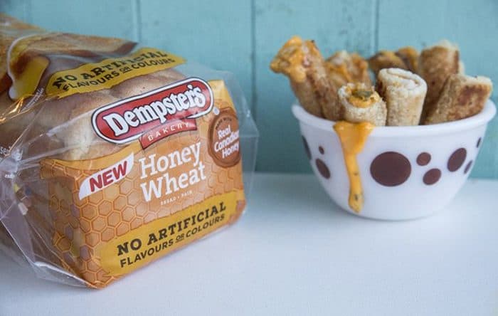 A pack of Dempster's Brand bread and Jalapeno Grilled Cheese Rollups