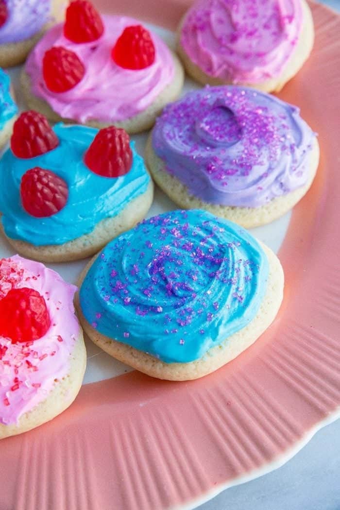 colorful Cut-Out Sour Cream Sugar Cookies 
