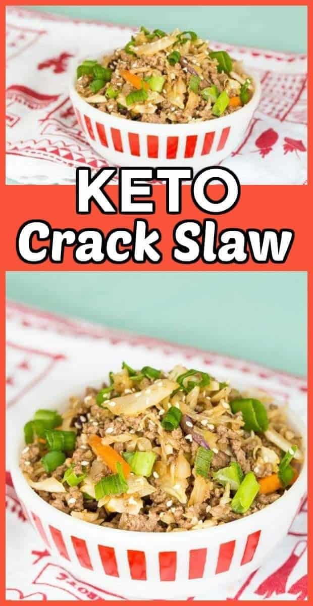 Low Carb/Keto Crack Slaw! This cabbage and ground beef dish is a great fast and healthy dinner! #lowcarb #keto #crackslaw #cabbage #groundbeef #beef #recipe #dinner