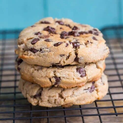 Thick Chewy Peanut Butter Chocolate Chip Cookies