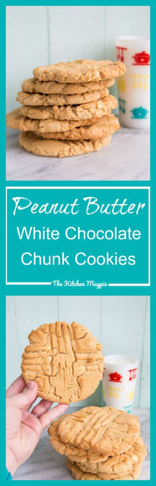 Double Peanut Butter & White Chocolate Chunk Cookies From All the Sweet