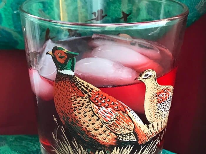 Oppenheim Cocktail in a vintage bird glass
