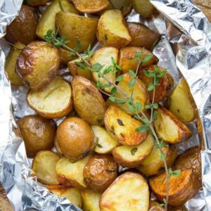 Rosemary & Thyme Potatoes in Foil Packets