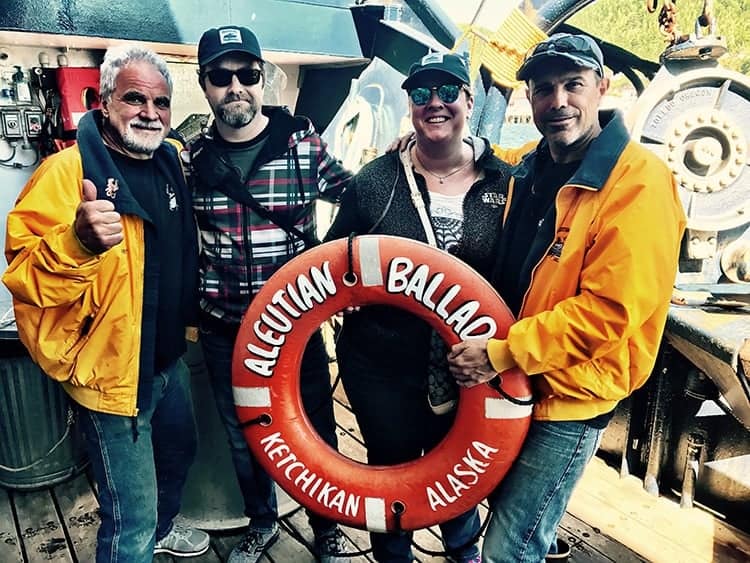 souvenir photo with the guides at the Bering Sea Crab Fishermen's Tour, Ketchikan, Alaska