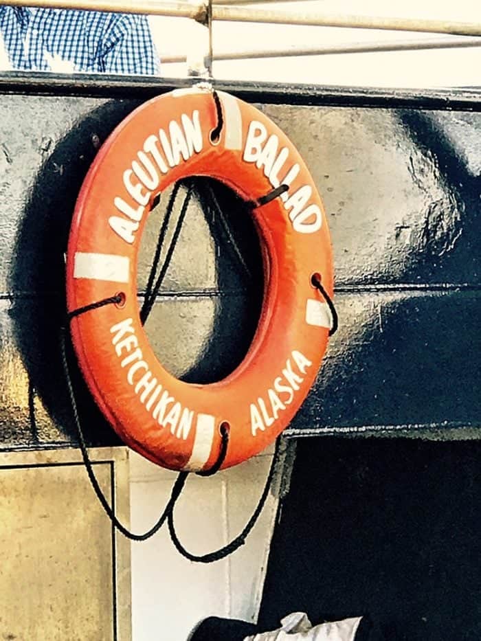 Aleutian Ballad lifebuoy hanging