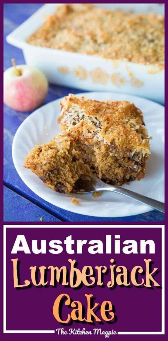 Australian Lumberjack Cake! This rich, moist cake is loaded with dates & apples and is honestly unlike any other cake you have ever tried! #cake #Australian #apples #recipe 