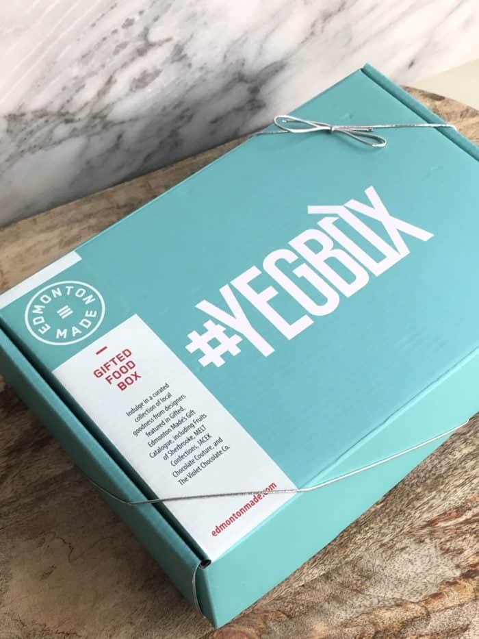 YEGBox subscription Box - Jade blue colored box with silver tie string