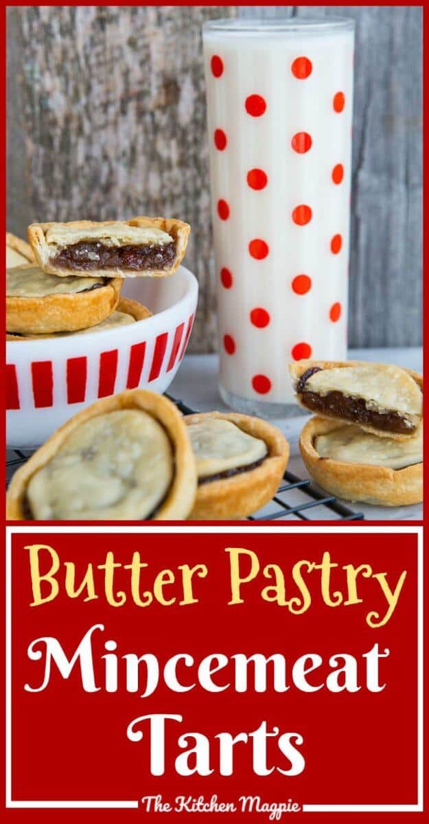 Mincemeat Tarts with Butter Pastry Recipe! These delicious holiday treats are so easy to make! #christmas #dessert #mincemeat #tarts 