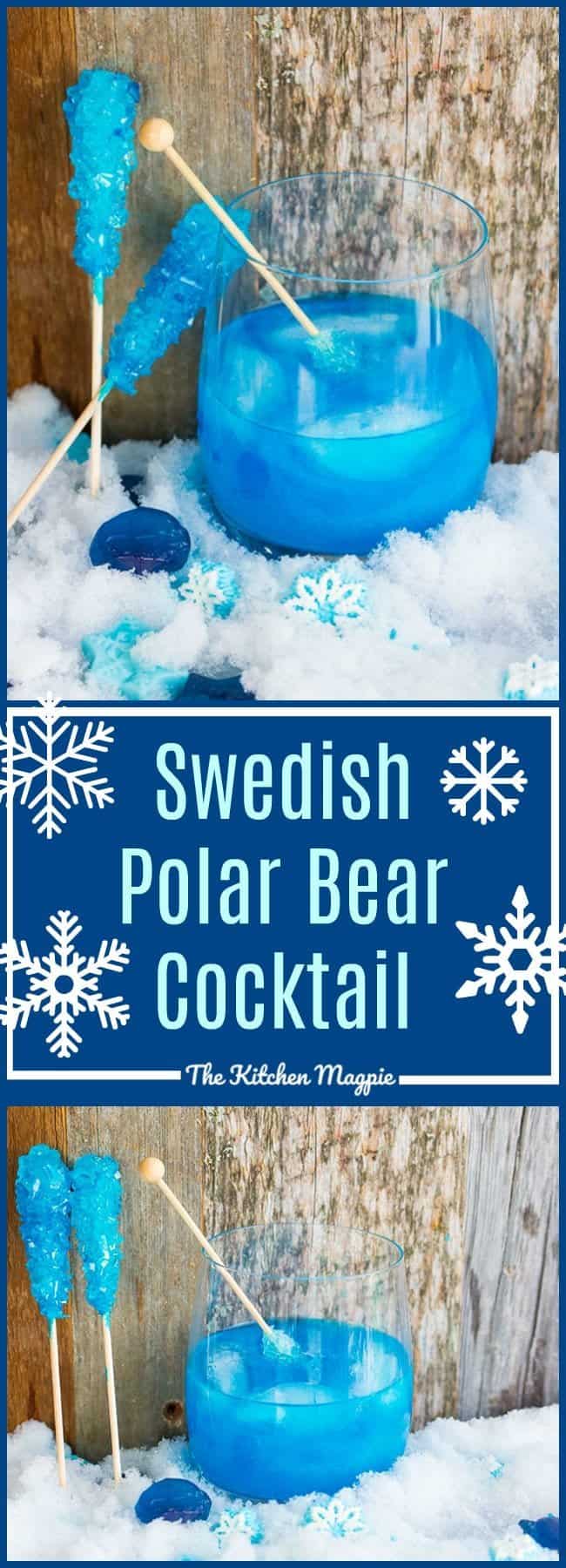 The Swedish Polar Bear Cocktail! This raspberry flavoured cocktail is THE cocktail for your winter parties! Or Tuesdays, I don't judge! Recipe from @kitchenmagpie #cocktails #christmas #raspberry #recipe #booze #boozy #holidays #entertaining
