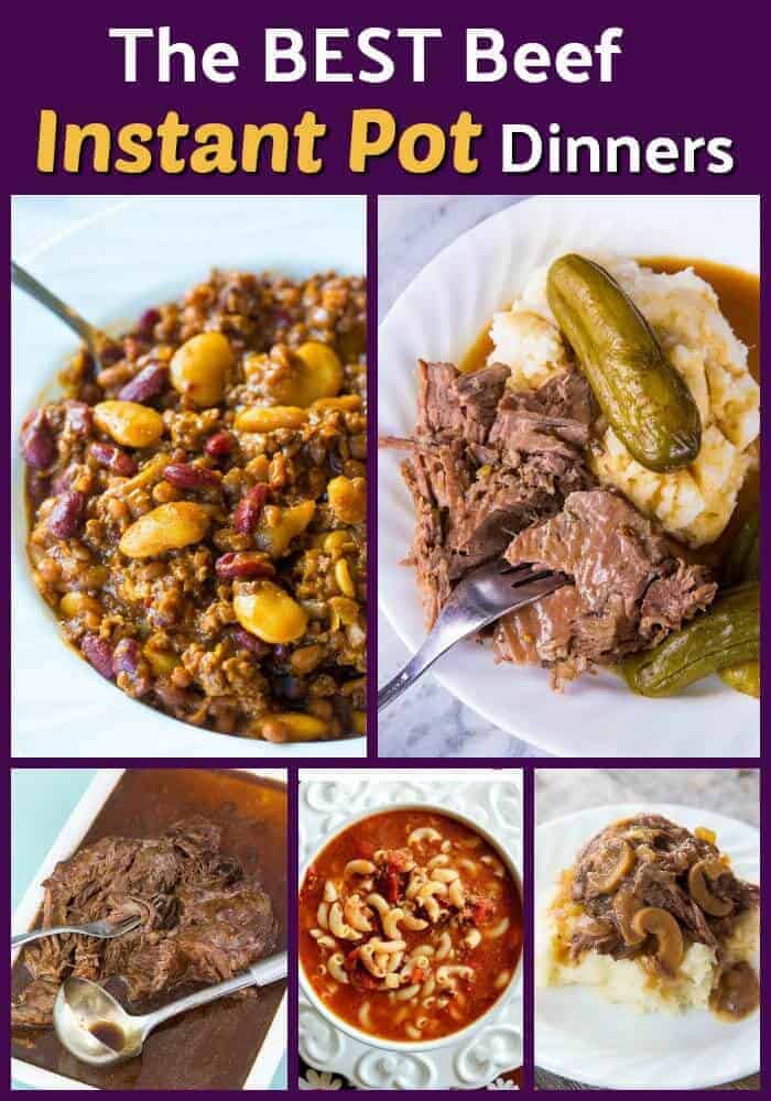 Collage of beef Instant Pot Dinners