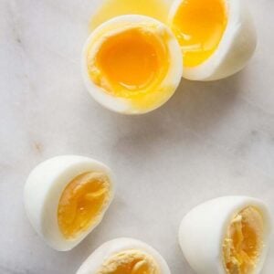 looks of Instant Pot Egg with different minutes of pressure