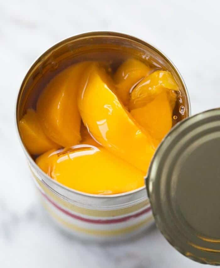 Opened Canned Peaches for Slow Cooker Confetti Cake