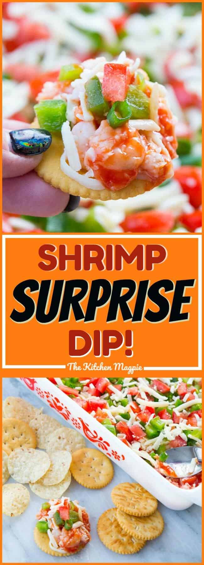  Shrimp Surprise Spread - The Best Shrimp Dip Ever! This dip or spread is perfect for entertaining - especially on Game Day! #dip #recipe #shrimp 