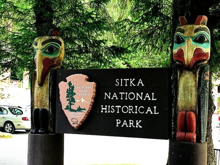 Sitka National Historical Park Signage at the Entrance