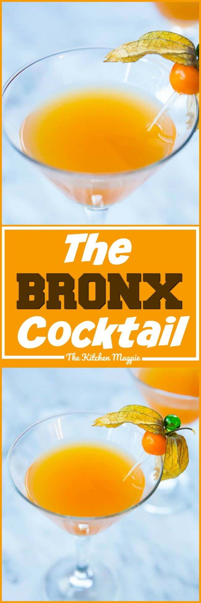 The Bronx Cocktail! Tasty and strong, this is one delicious cocktail! #cocktails #recipe #gin #vermouth #thebronx