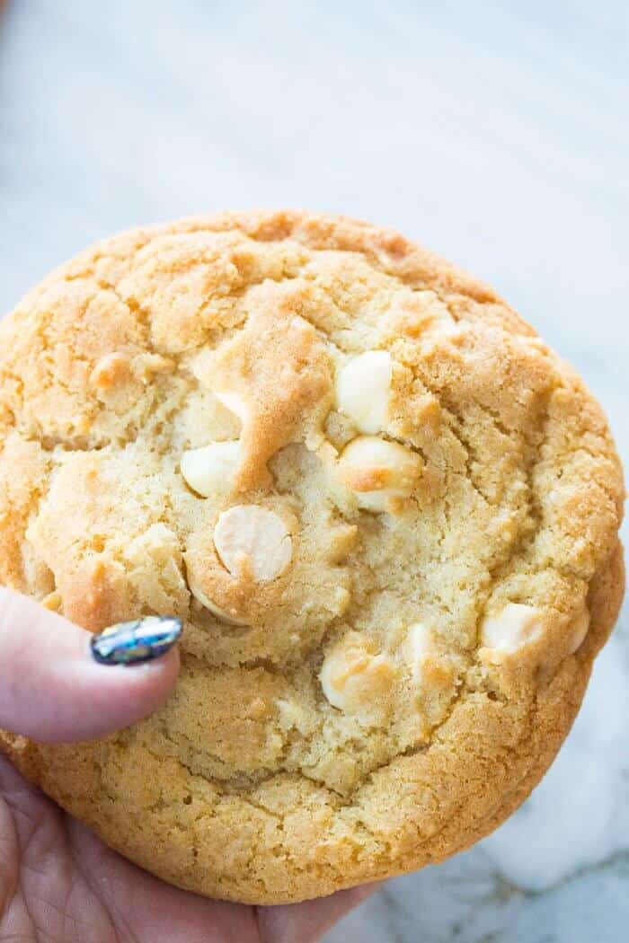 Macadamia Nut Cookies as big as a size of a hand