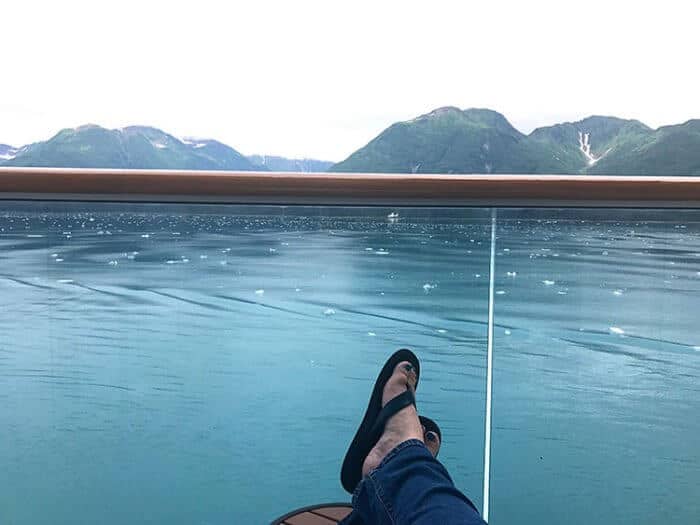 relax feet while enjoying the beautiful view