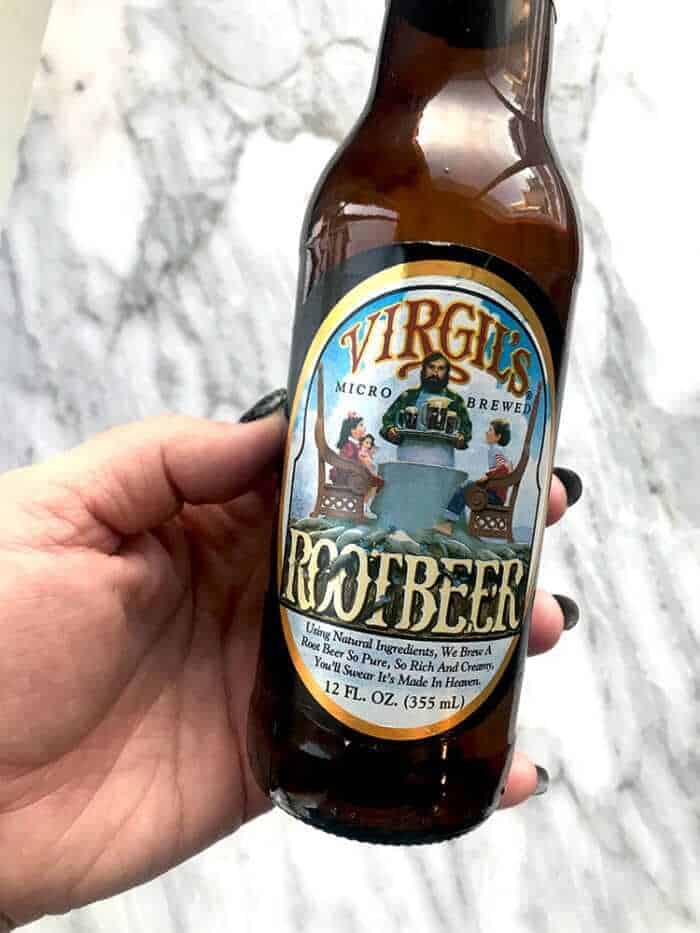 a bottle of Virgil's brand craft root beer
