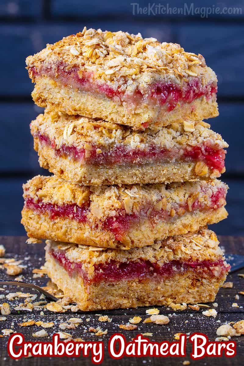 This is a basic oatmeal bar base you can use any flavor of jam with. Cranberry jelly is perfect for Christmas or Thanksgiving, or any holiday occasion! #Christmas #cranberry #bars